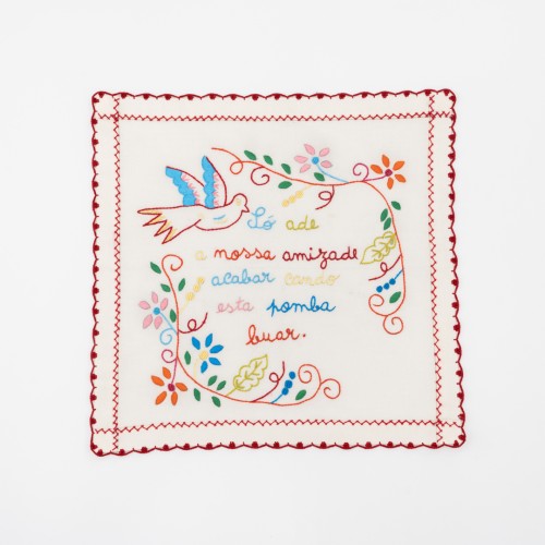 Valentine's Handkerchief - Friendship and Dove