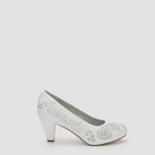 Shoe Peónia (white -silver)