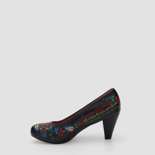 Shoe Peónia (blak multicolor)