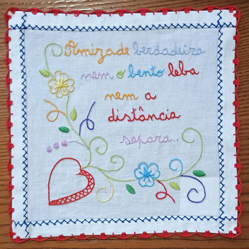 Lenço de Namorados - Amizade Berdadeira